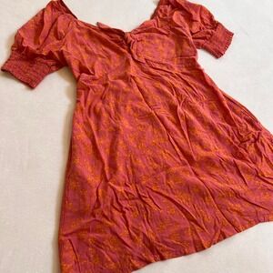 Mimi Chica Dusty Pink Orange Sweet Feminine Romantic Girly Mini Dress Sweetheart